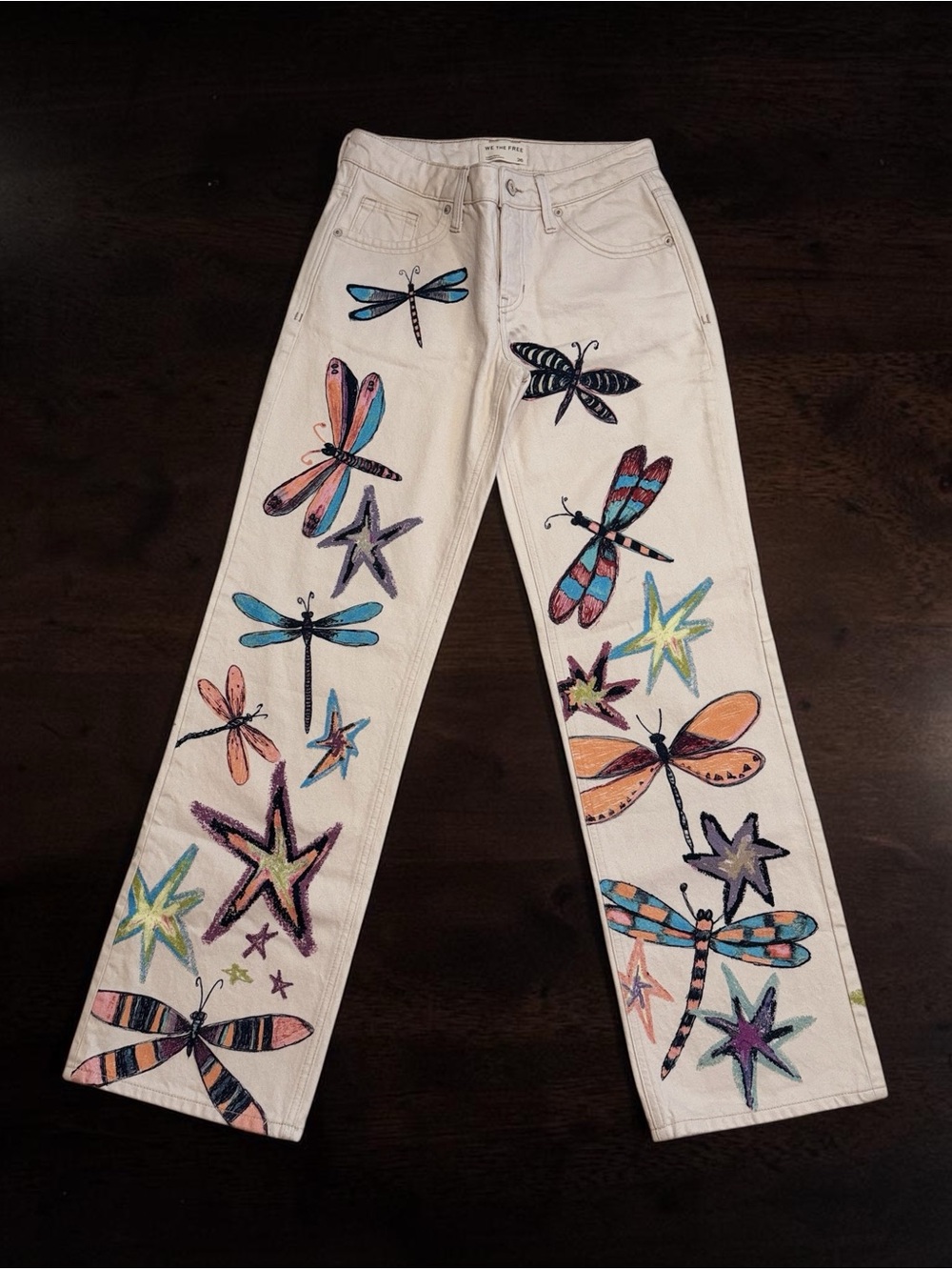 Free People Tennessee Low-Rise Illusion Jeans